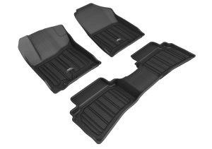 Hyundai Venue Floor Mats - Front + Rear - 3D MAXpider - Elitect - Black - `20-`26 Hyundai Venue Floor Mats - Front + Rear - 3D MAXpider - Elitect - Black - `20-`26